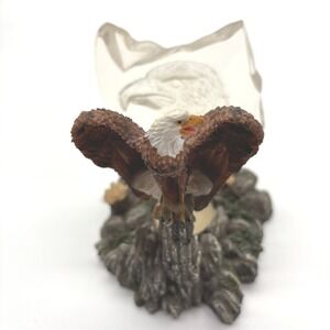 Resin Eagle Candle Holder with Tealight and Clear Ice Effect